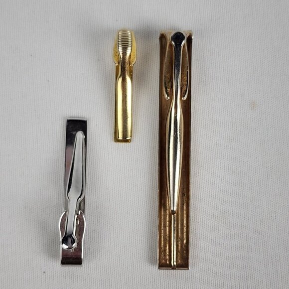 Vintage Tie Clips Set Of 3 - Picture 5 of 7